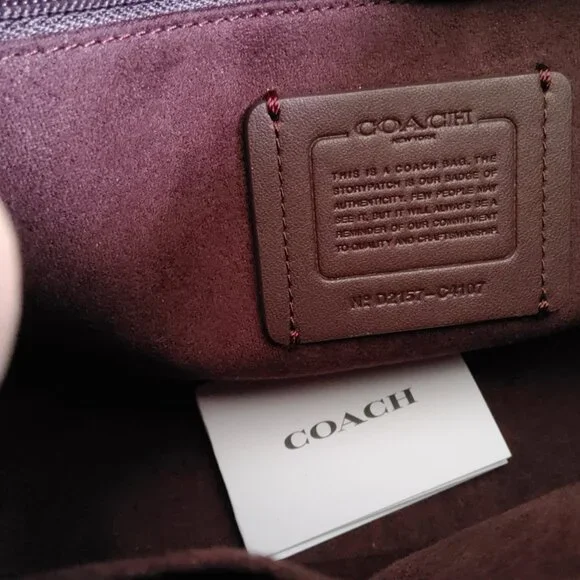 Coach Marlie Top Handle Satchel / Crossbody Handbag with Whipstitch Trim - Picture 7 of 7